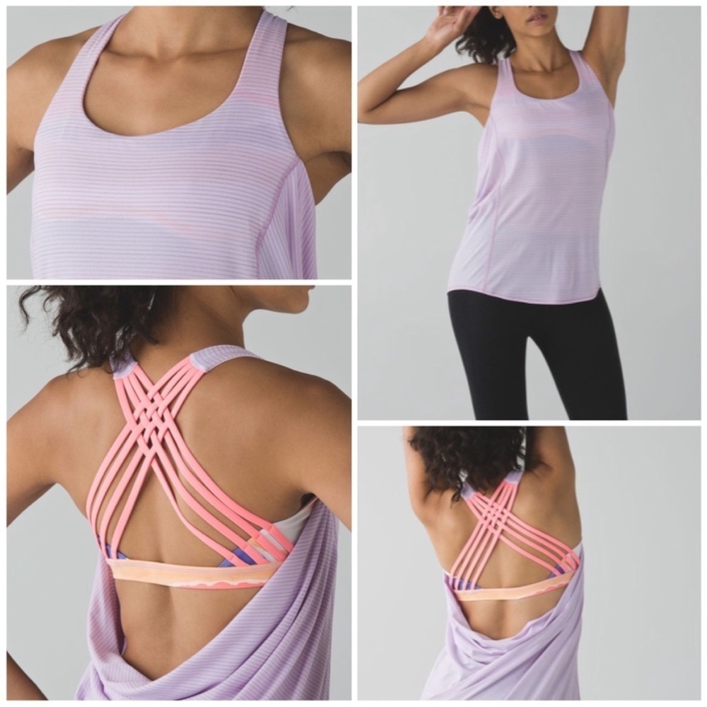 Lululemon Athletica Lilac and Pink Strappy Tank Top